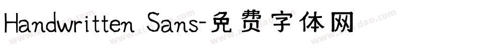 Handwritten Sans字体转换